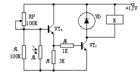 Simple dark-excitation relay switching circuit