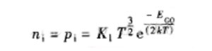  The formula of carrier concentration