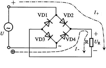 Bridge type full wave rectifier circuit