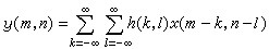The output of y(m,n)
