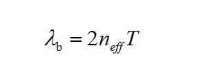 Bragg's central wavelength