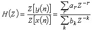 Z-domain transfer function