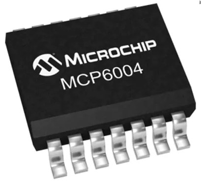 Microchip MCP6004-ISL Rail to Rail,3V,5V,14-Pin SOIC: Datasheet, Pinout, 3D Model