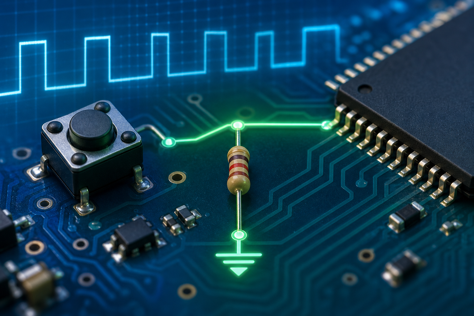 Pull-Down Circuit Guide: Working Principle, Resistor Value, Circuit Design, and Applications