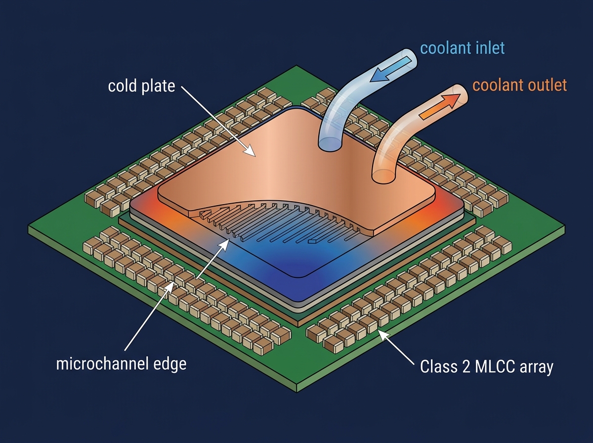 Thermal Management in AI Servers: Specifying Class 2 MLCCs (X7R/X7S) for Liquid Cooling Environments