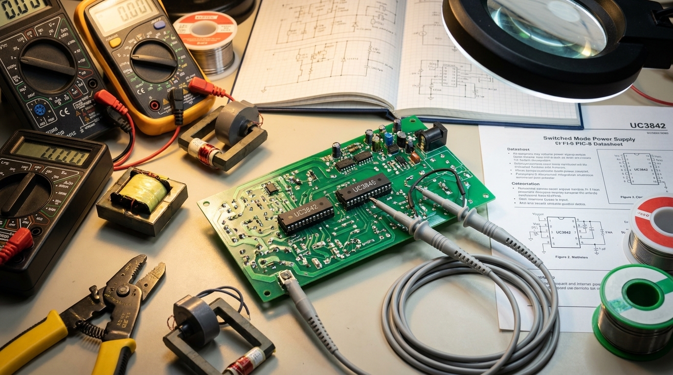 UC3842 vs UC3845: UVLO, Duty-Cycle Limits, and Startup Design