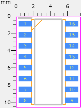 PCB Footprint - Texas Instruments CD4051BM.png PCB Footprint - Texas Instruments CD4051BM.png