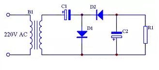 Double <a href='https://www.utmel.com/blog/categories/diodes/all-you-need-to-know-about-rectifier-circuit'><strong>voltage rectifier</strong></a> circuit