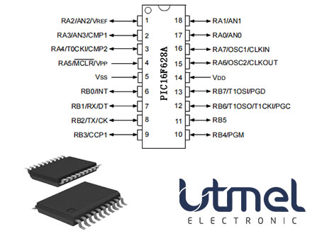 thumbnail image 2 of PIC16F628A-I/SO Microchip – SOP-18 IC – New 2 of 3