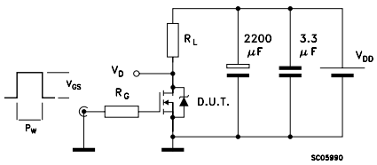 IRF640 Switching Times Test Circuits For Resistive Load.png