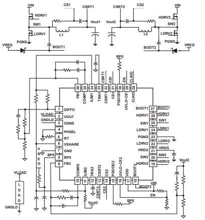 TPS40140RHHT Typical Applications Circuit, Dual Mode.jpg