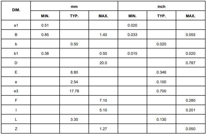 TDA2822 Mechanical Data.png