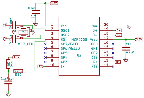MCP2200 Converter: Features, Pinout, and Datasheet image.