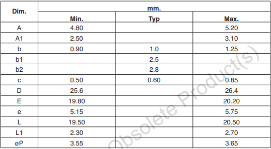 2SC5200 Mechanical Data.png