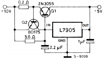 High current negative regulator 5 V 4 A with 5 A current limiting.png High current negative regulator 5 V 4 A with 5 A current limiting.png
