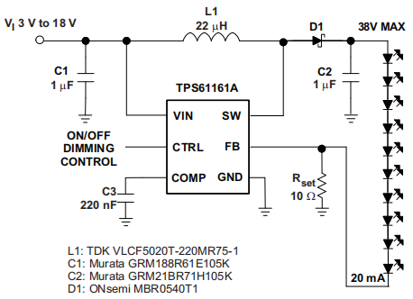 Typical Application of TPS61161A.png Typical Application of TPS61161A.png