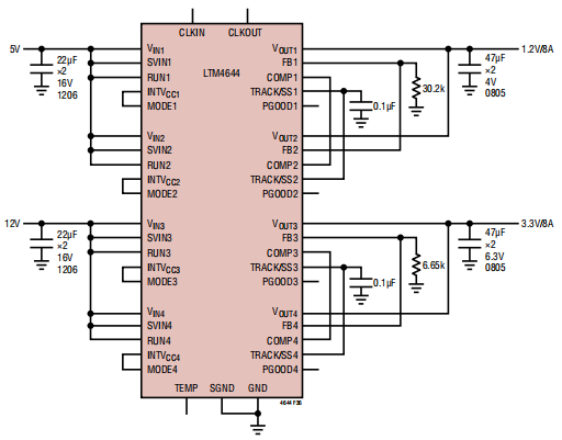 12V and 5V Two Separate Input Rails, 1.2V at 8A and 3.3V at 8A Output.png 12V and 5V Two Separate Input Rails, 1.2V at 8A and 3.3V at 8A Output.png