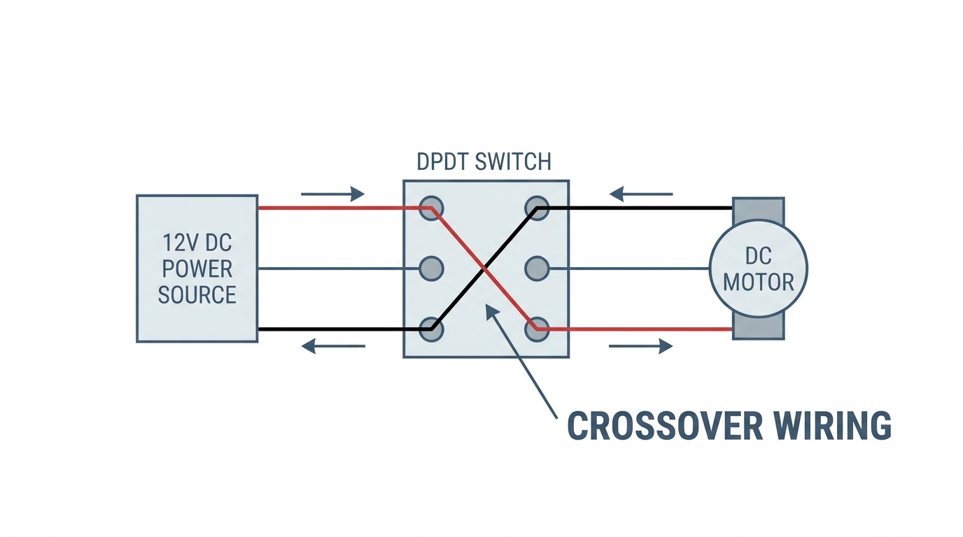 Wiring schematic for DC motor polarity reversal using an.jpg Wiring schematic for DC motor polarity reversal using an.jpg