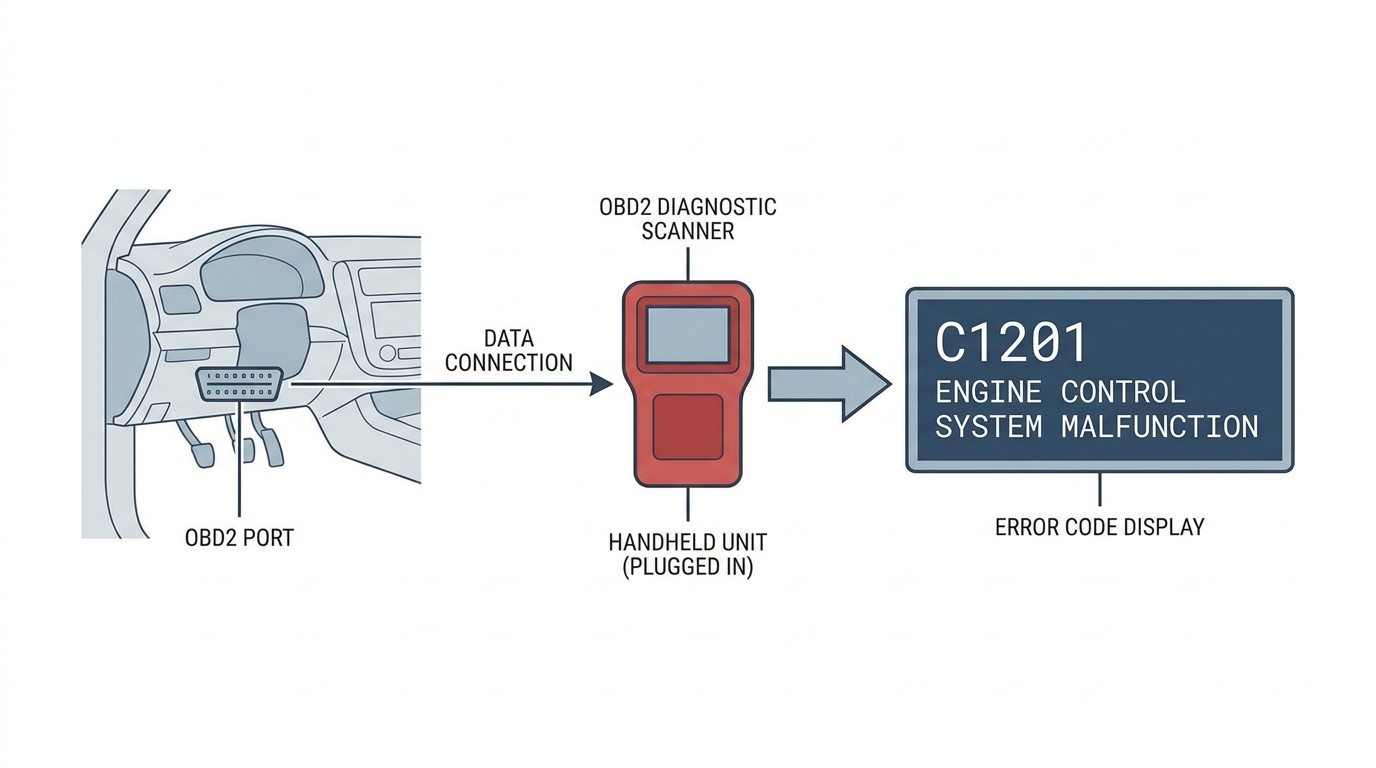 Reading OBD2 Diagnostics Code C1201.jpg Reading OBD2 Diagnostics Code C1201.jpg