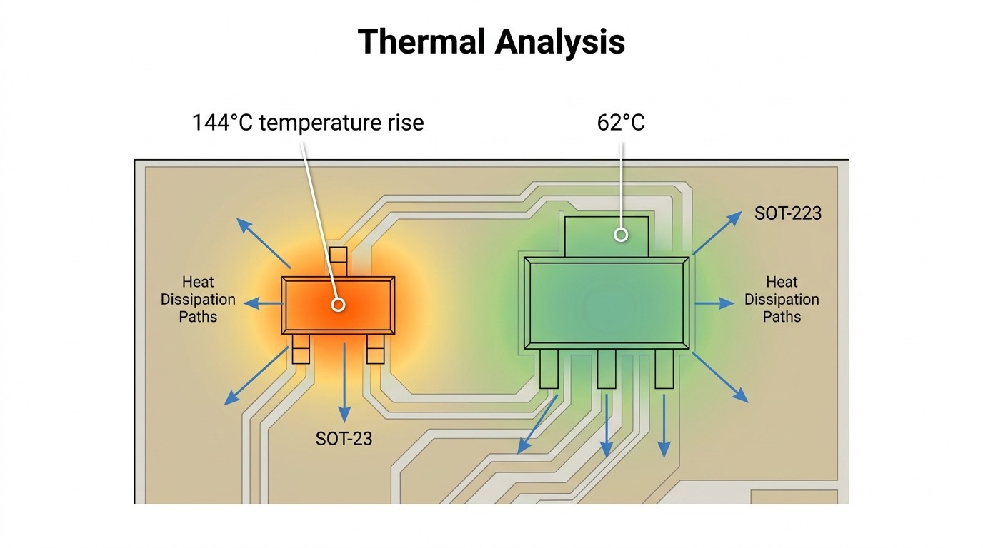Package size and copper heat sinking directly affect junction temperature..jpg Package size and copper heat sinking directly affect junction temperature..jpg