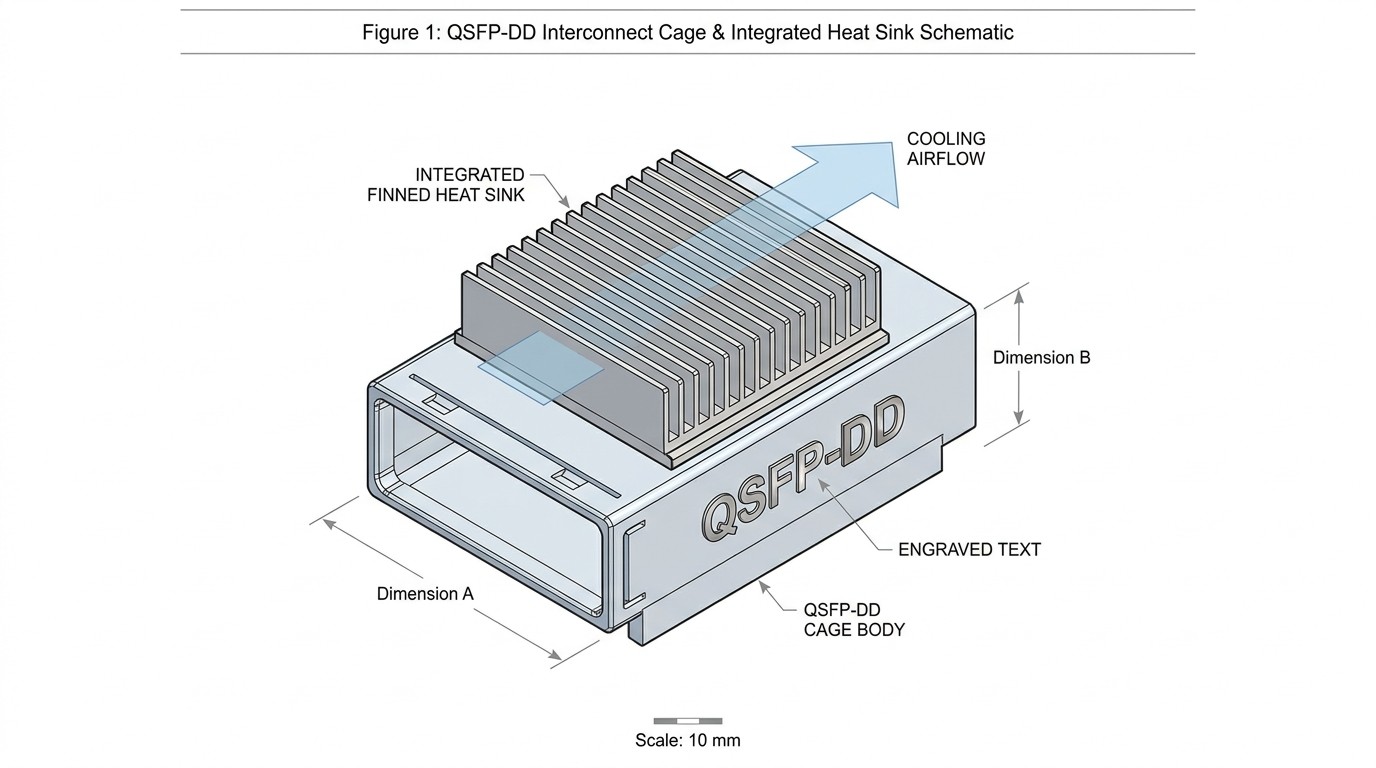 QSFP-DD Interconnect with Finned Heat Sink for Thermal Management.jpg