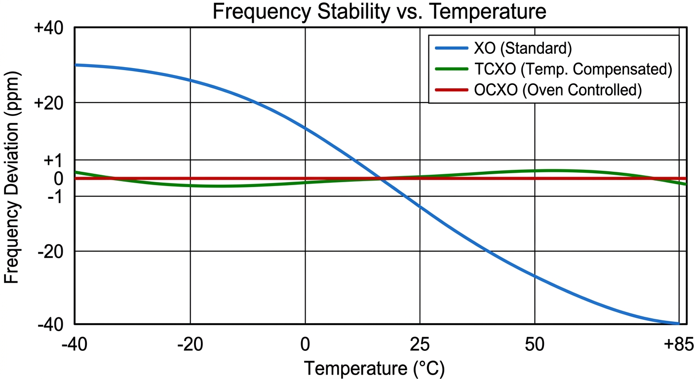 Frequency stability comparison curves across temperature for XO, TCXO, and OCXO oscillator types.jpg Frequency stability comparison curves across temperature for XO, TCXO, and OCXO oscillator types.jpg