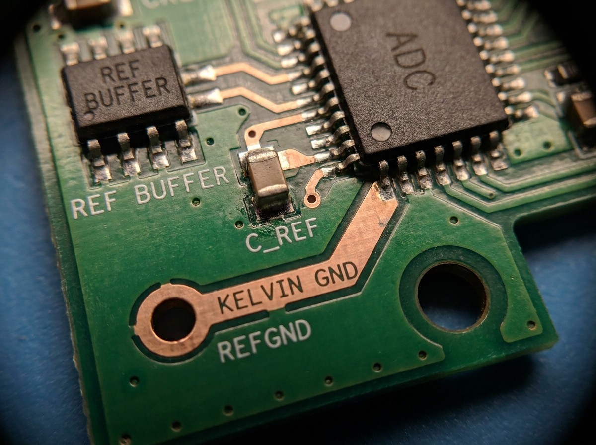 Precision-PCB-layout-rendering-showing-short-copper-traces-between-a-reference-buffer-output,-decoup.jpg Precision-PCB-layout-rendering-showing-short-copper-traces-between-a-reference-buffer-output,-decoup.jpg