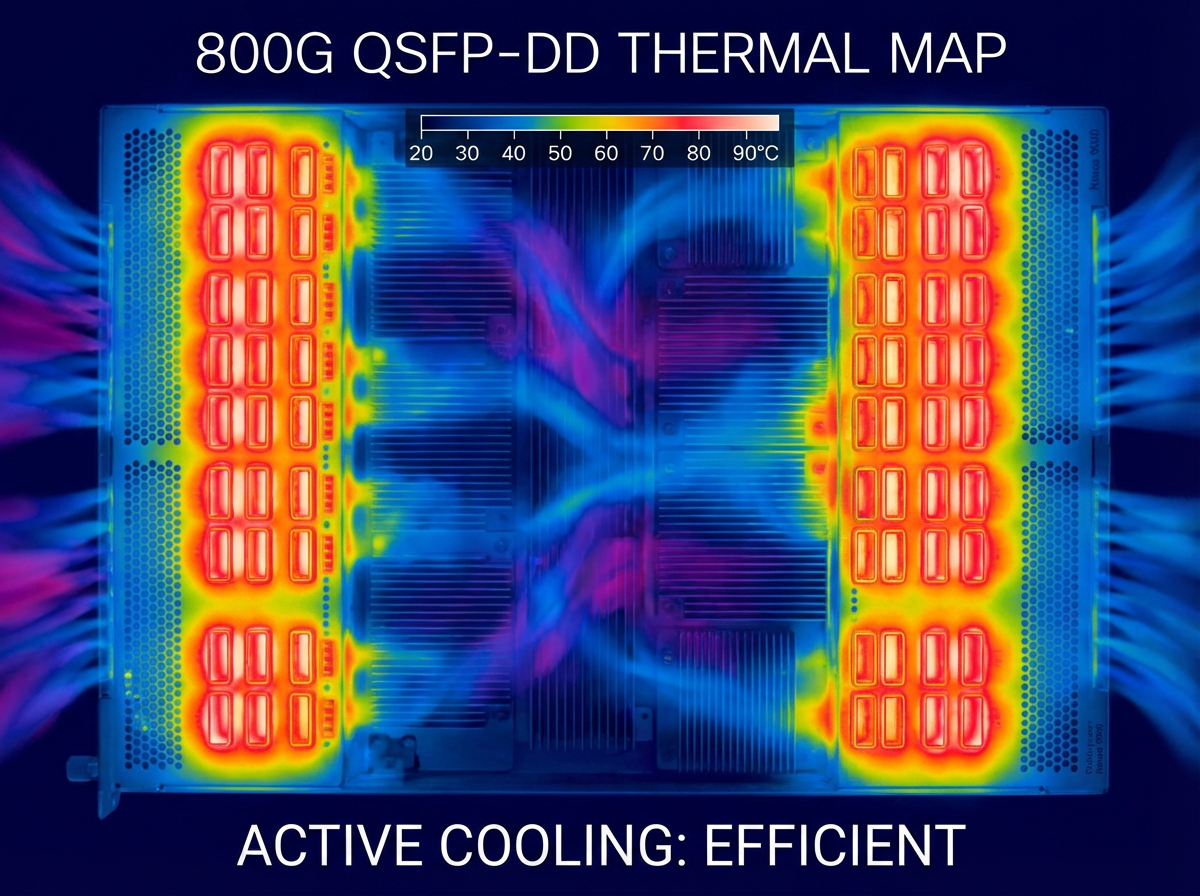 Thermal imaging of 800G optical transceivers under load showing heat dissipation requirements.jpg